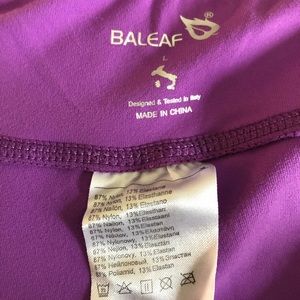 Baleaf Pants - Baleaf Size Large Purple Cropped Workout Leggings Baleaf Pants - Baleaf Size Large Purple Cropped Workout Leggings